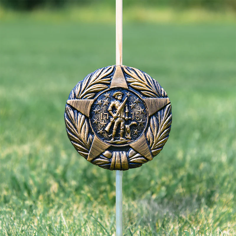 Revolutionary War Veteran Grave Marker & Flag Holder with Aluminum Ground Spike | Made in USA - Image 3