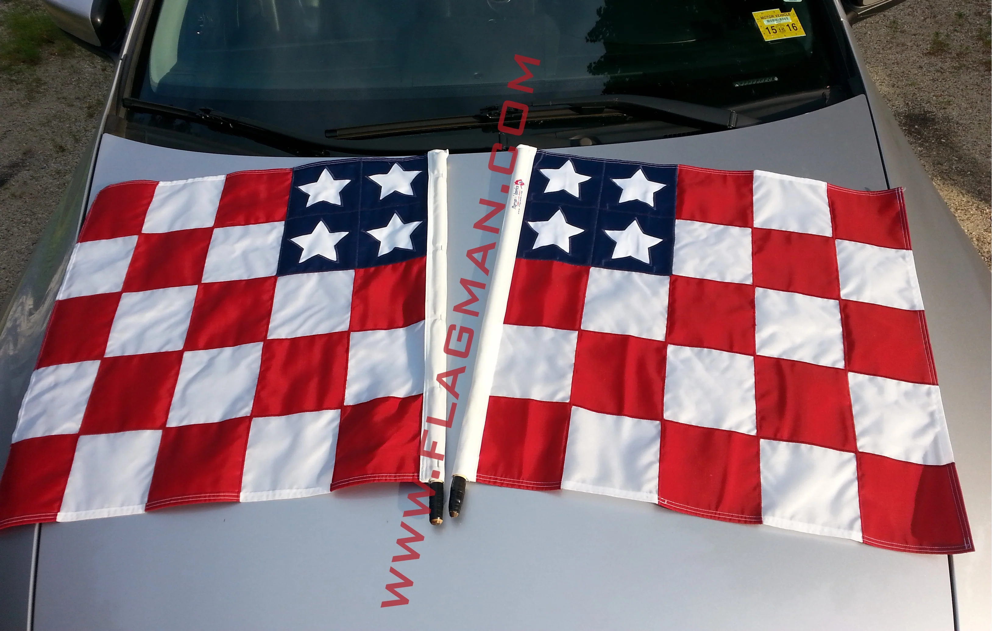 Sewn Patriotic Checkered Racing Flag - Image 2