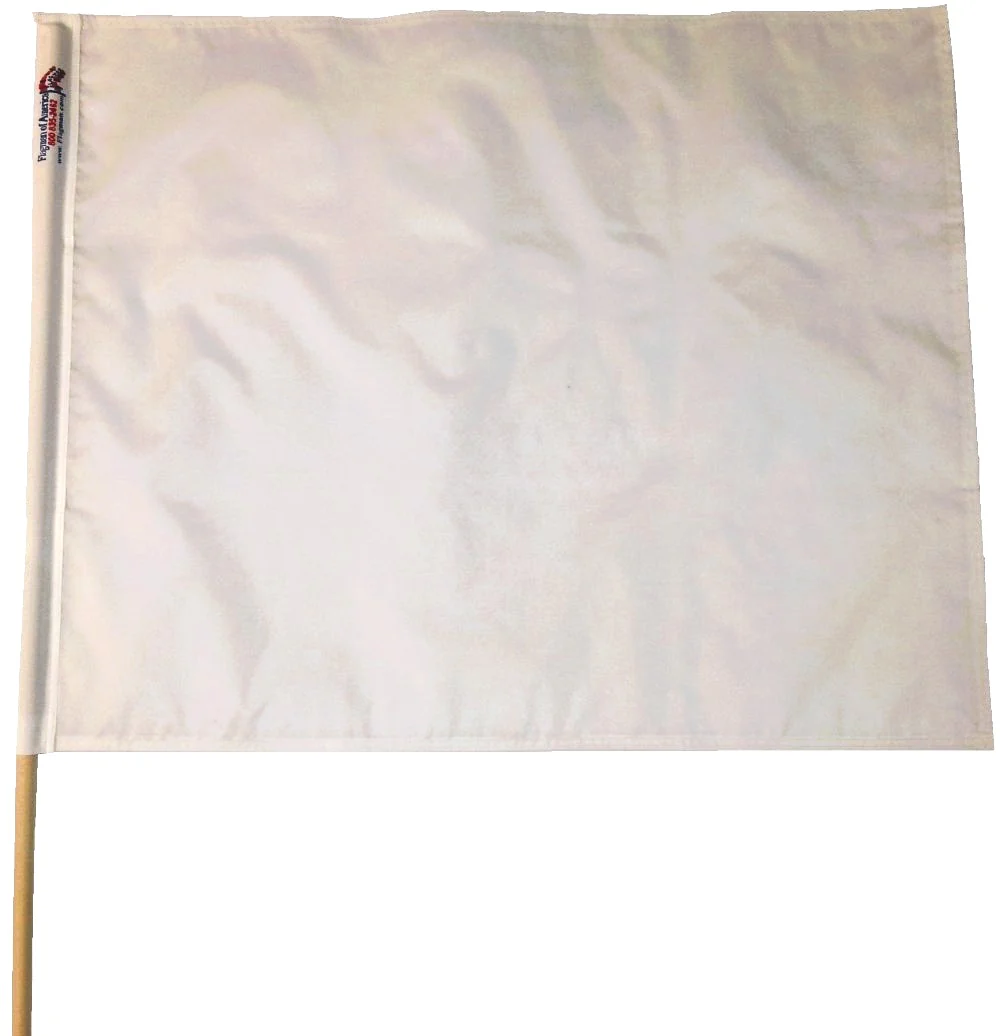 TrackFlag™ Solid White Professional Race Flag | Made in USA