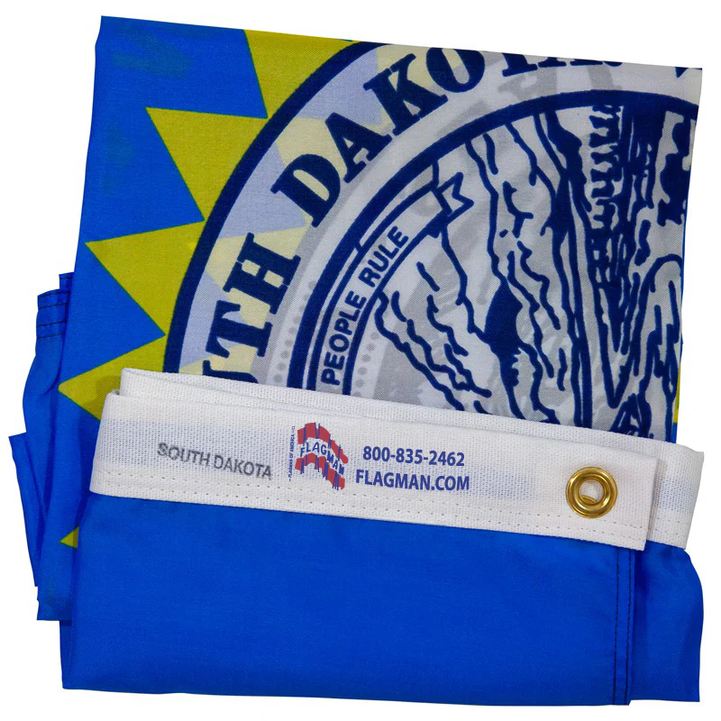 South Dakota Outdoor Nylon State Flag | Made in USA | Low-Medium Wind Flag - Image 3