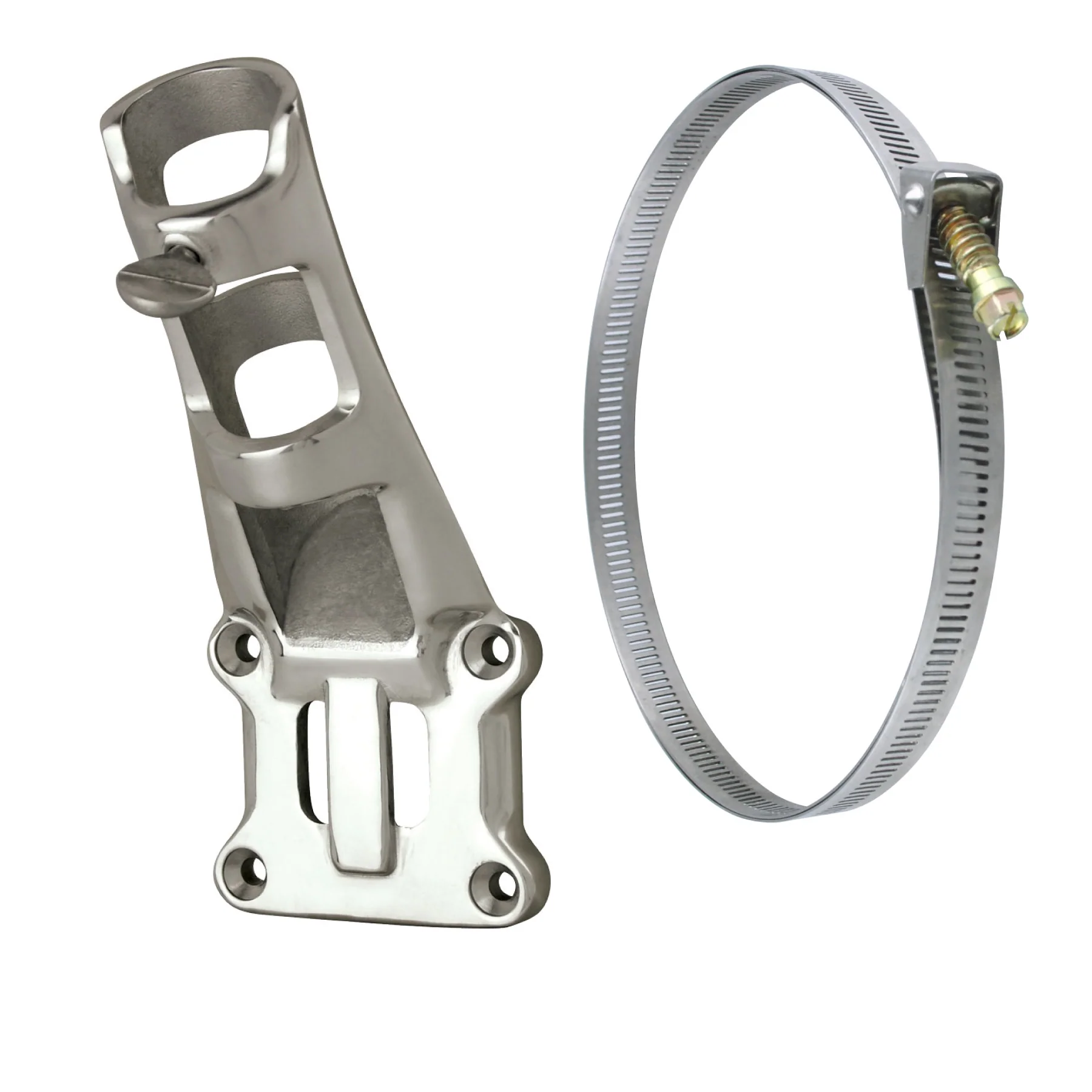 Stainless Steel 1" Flagpole Bracket - Mirror Finish - Image 4