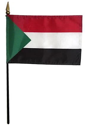 Sudan Stick Flag 4"x6"