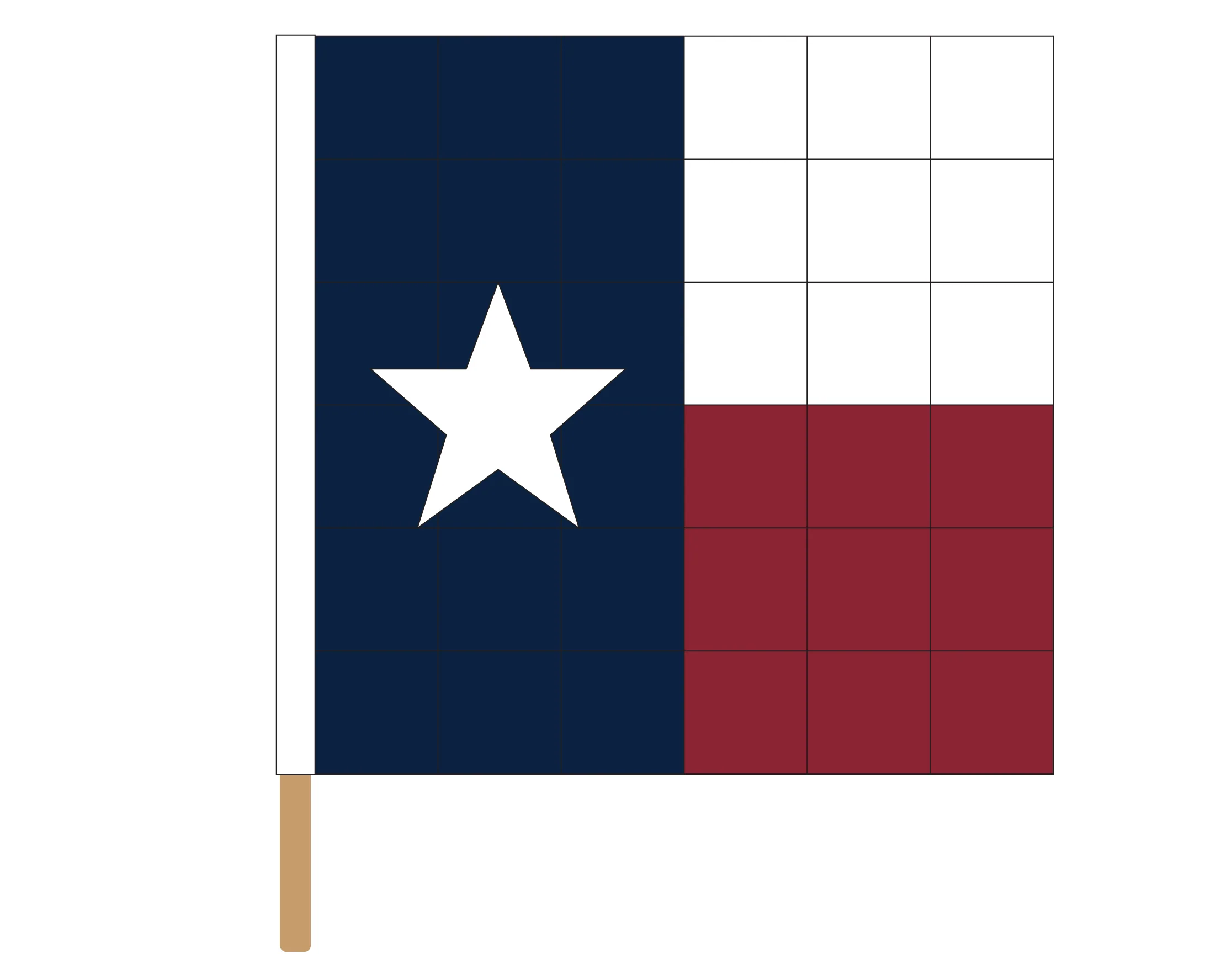 Sewn Texas Checkered Racing Flag - Image 4