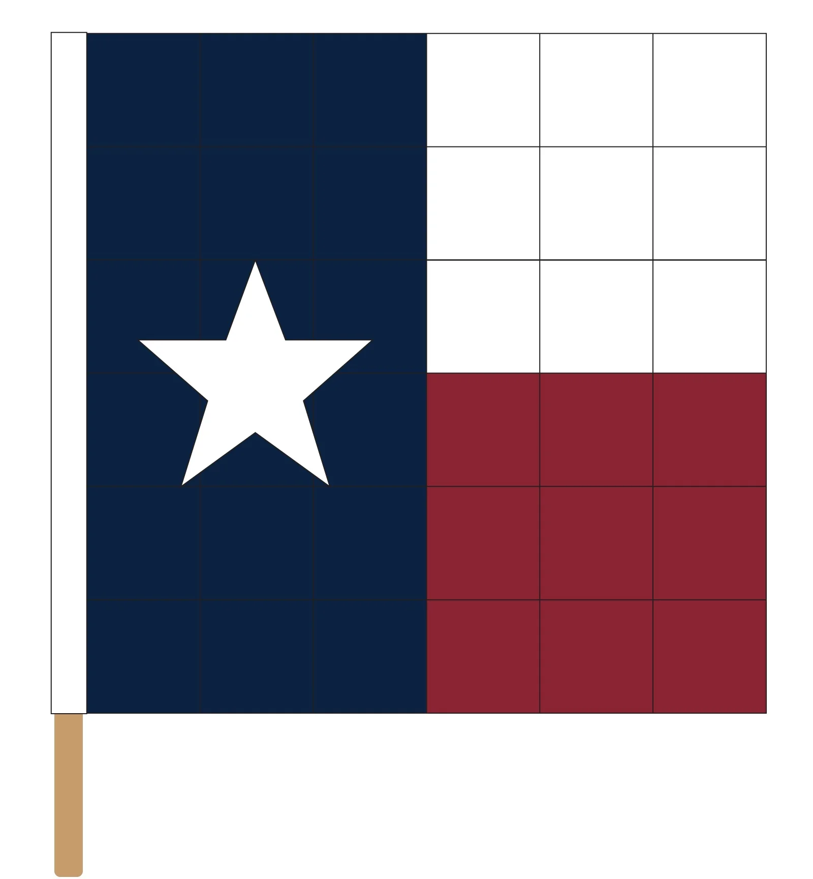 Sewn Texas Checkered Racing Flag - Image 5
