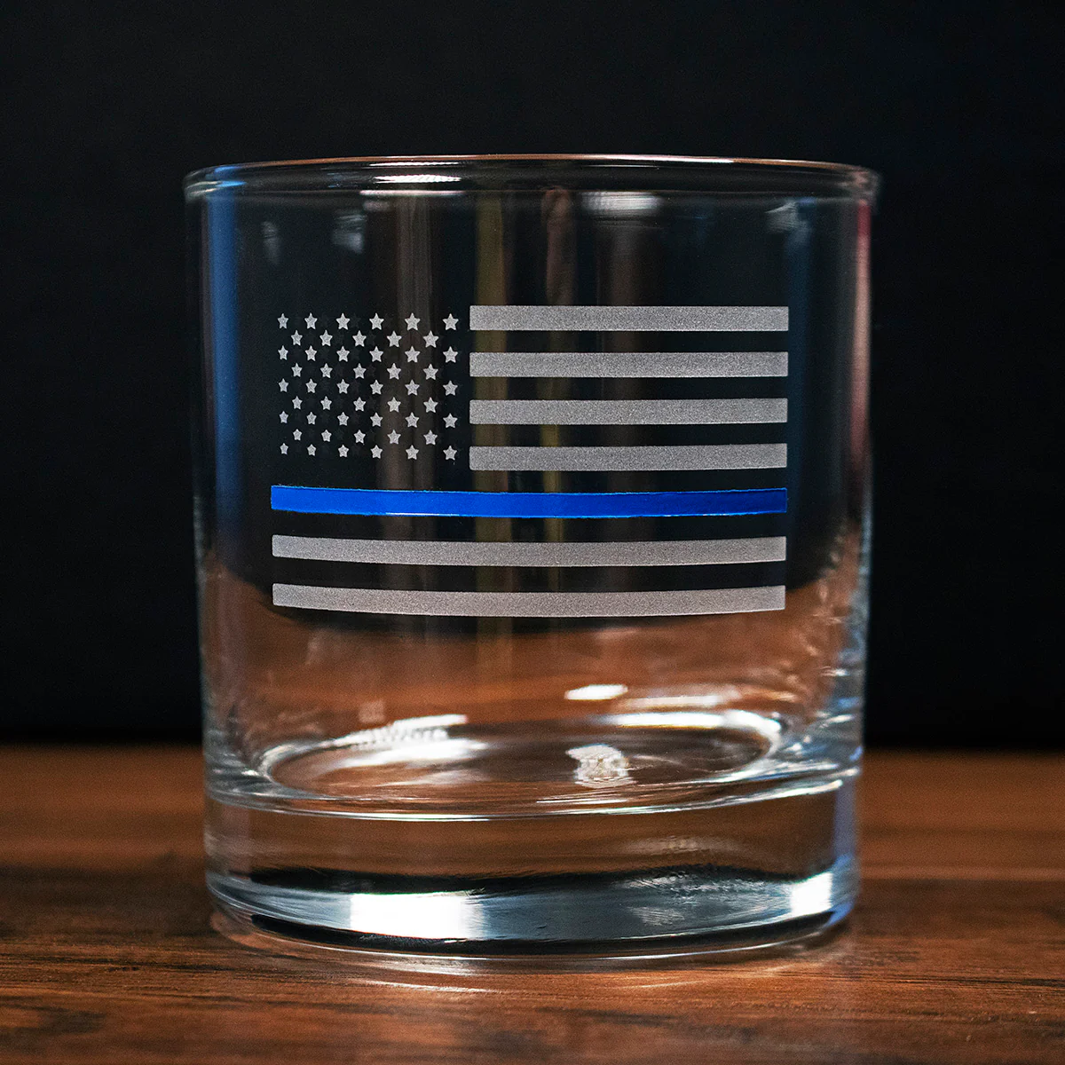 Thin Blue Line Glass 11oz - Bullet Free *Clearance*