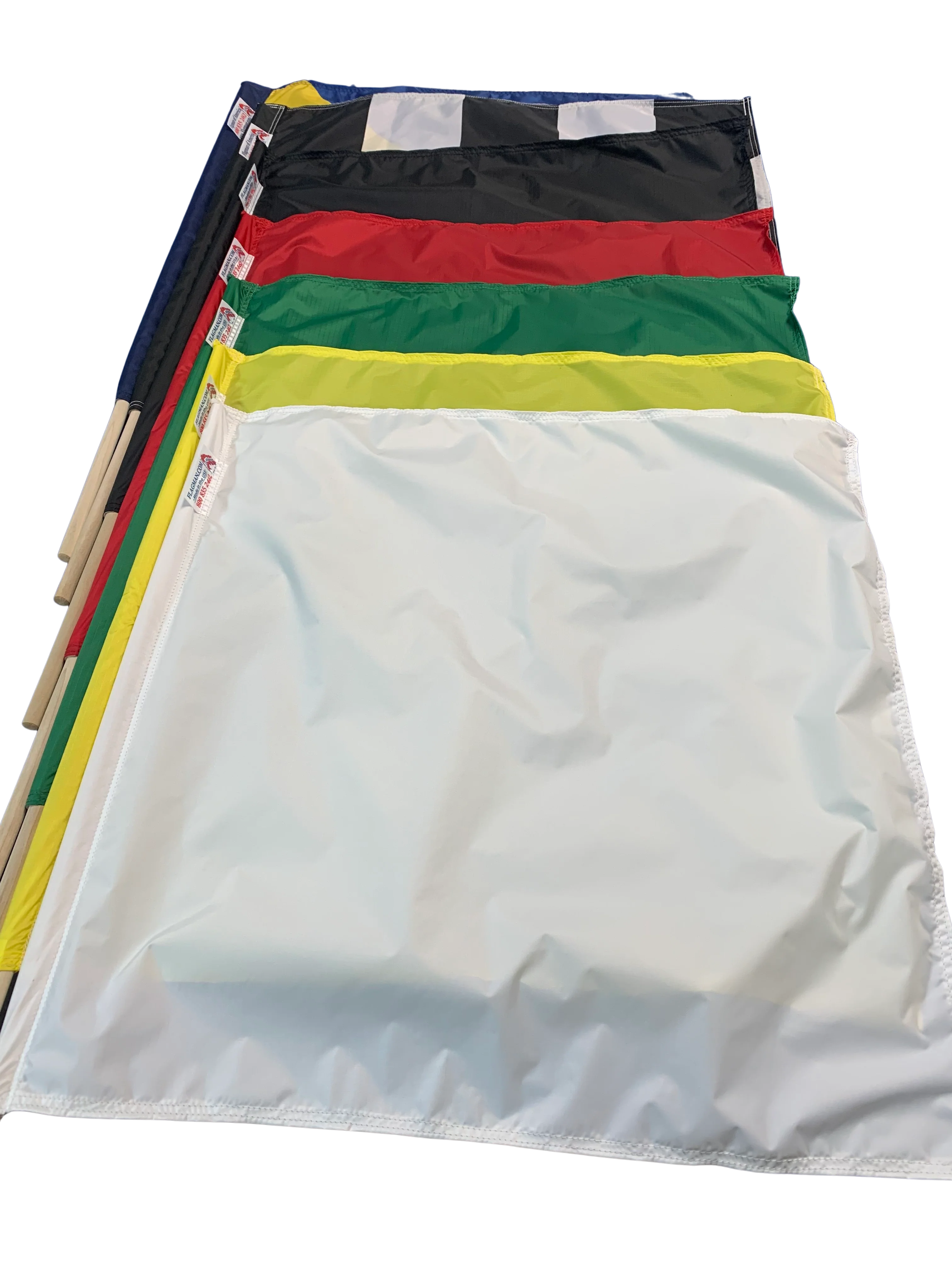 TrackFlag™ Professional Race Flag Set of 7 - Printed Checkered & Yellow Stripe Passing - Image 5