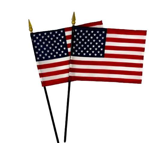 U.S. Stick Flag 4"x6" Premium | Made in USA