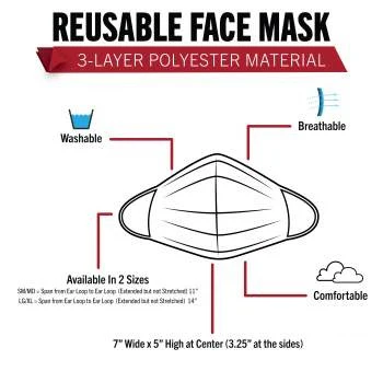 US Flag Reusable 3 Layer Face Mask - Image 3