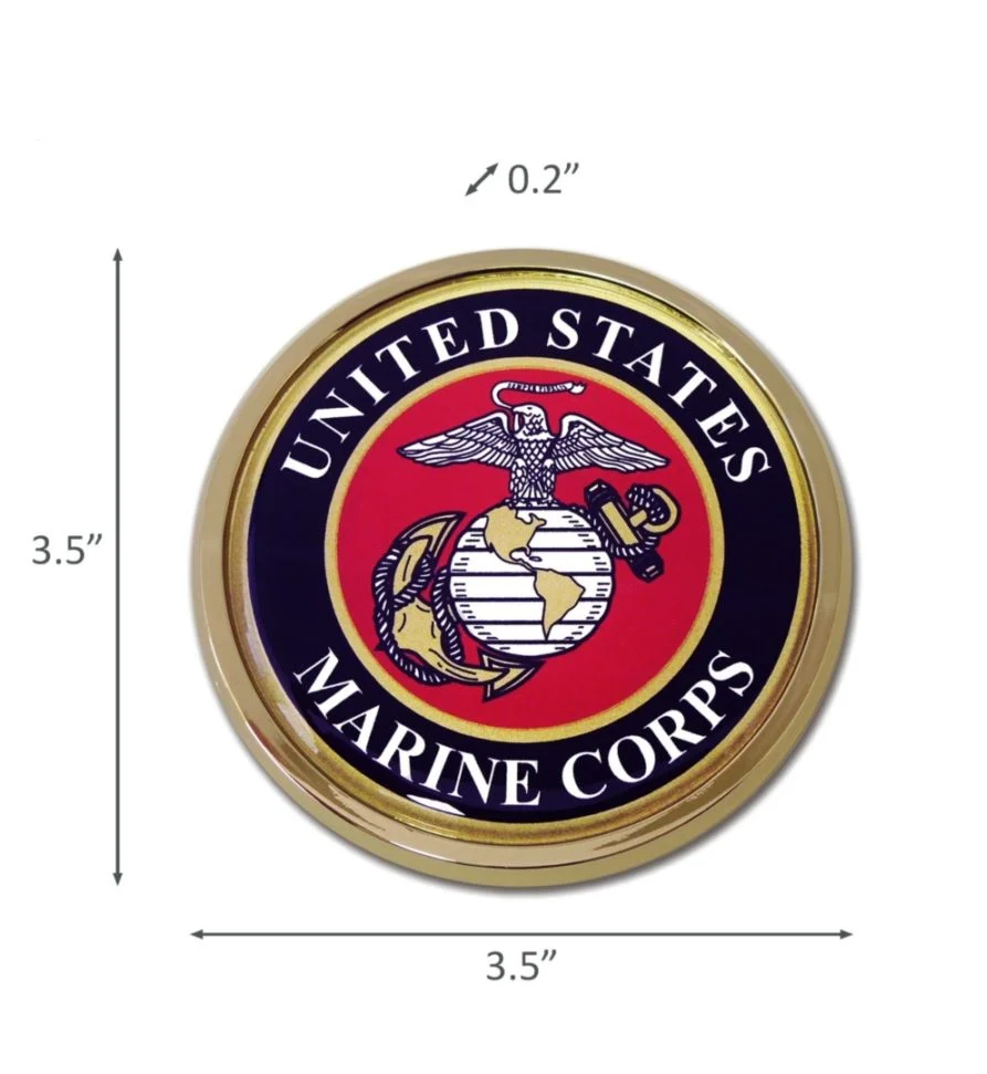 Marine Corp Circle Auto Emblem - Image 5