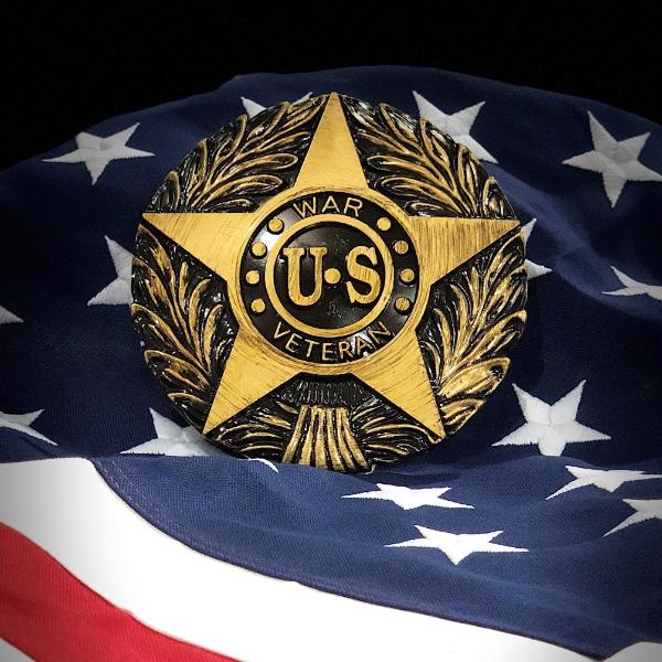 US War Veteran Grave Marker & Flag Holder with Aluminum Ground Spike | Made in USA - Image 4