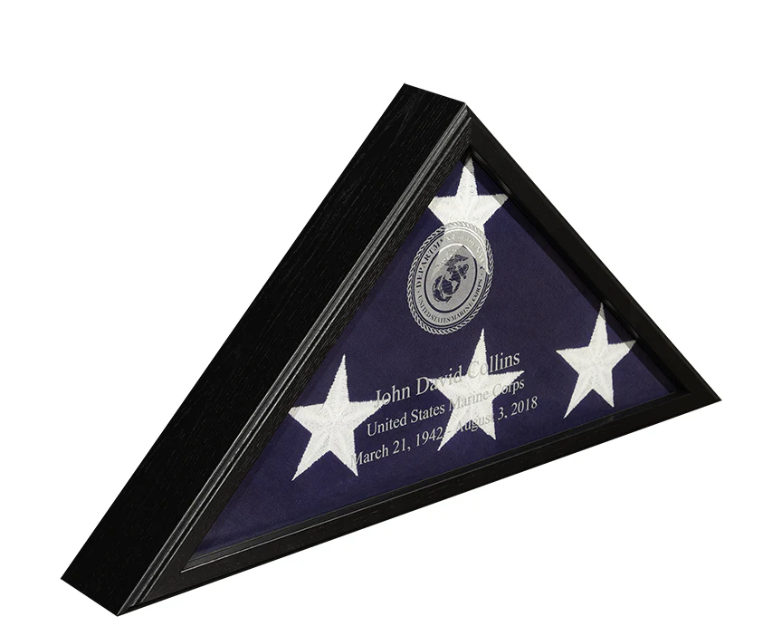 Hand Made Military & First Responder Flag Display Case 5'x9.5' (engravable) *Made in USA* - Image 5