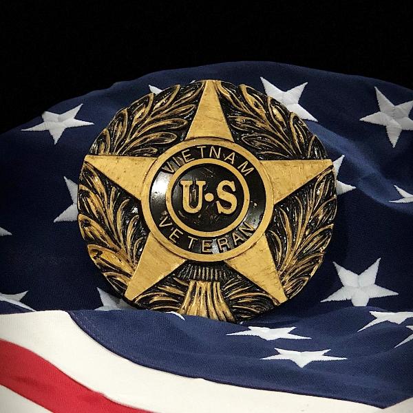 Vietnam Veteran Grave Marker & Flag Holder with Aluminum Ground Spike | Made in USA - Image 4