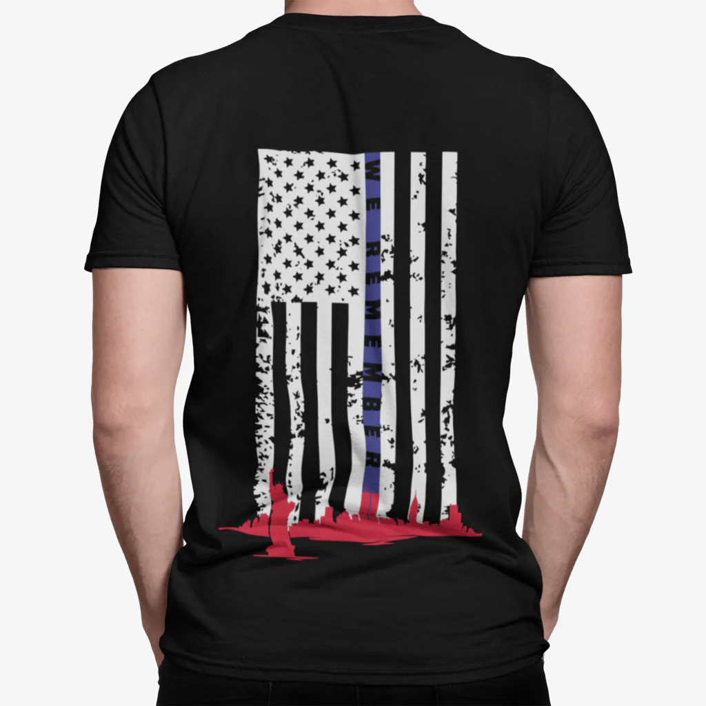 We Remember 9.11.01 Blue Line T-Shirt